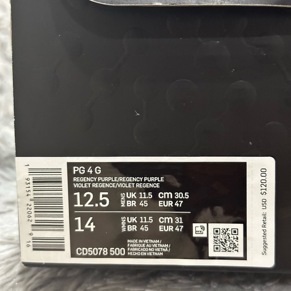 Nike PG 4 Gatorade, with zippers for a versatile look, Men’s Size 12.5 - Picture 8 of 9